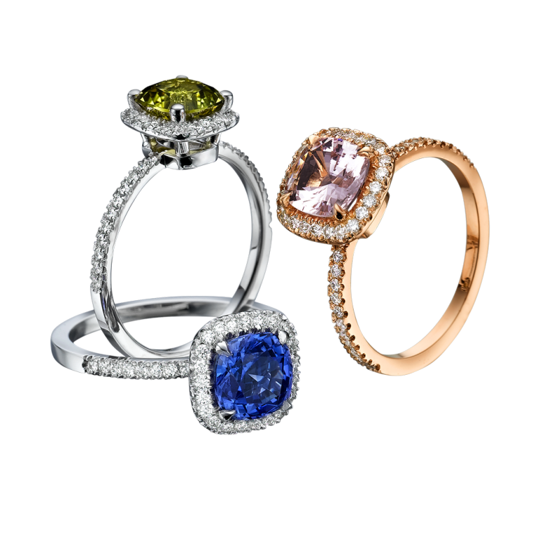 Color Ring Sample Color engagement rings | אריא תכשיטים